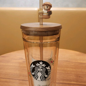 스타벅스 오텀 피규어 글라스 콜드컵 591ml