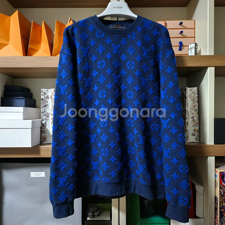 [5회착용]루이비통 풀 모노그램 맨투맨 XL--1