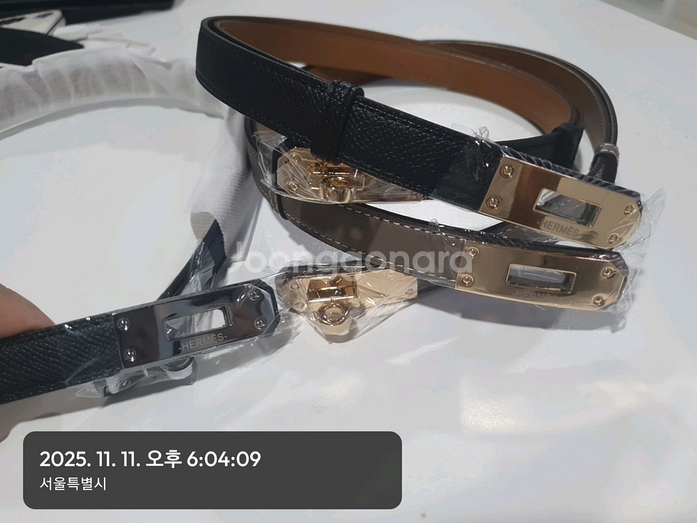 에르메스 켈리 여성 벨트--7