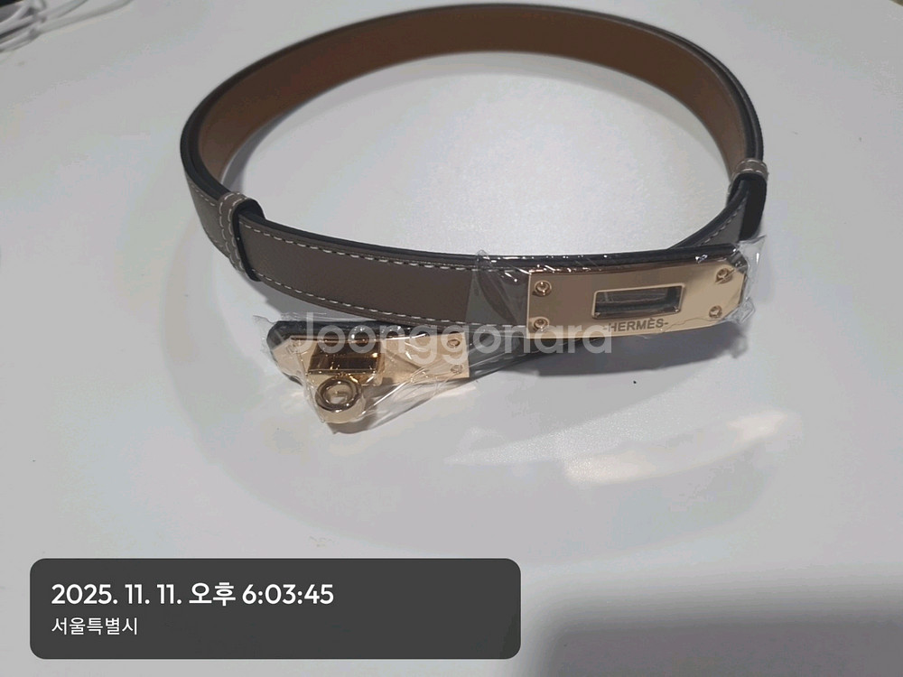 에르메스 켈리 여성 벨트--6