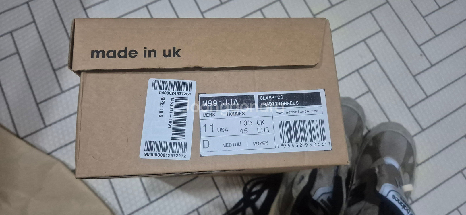 뉴발란스 M991JJA GREY 991 메이드 인 UK 스니커즈 290mm 판매합니다.--5