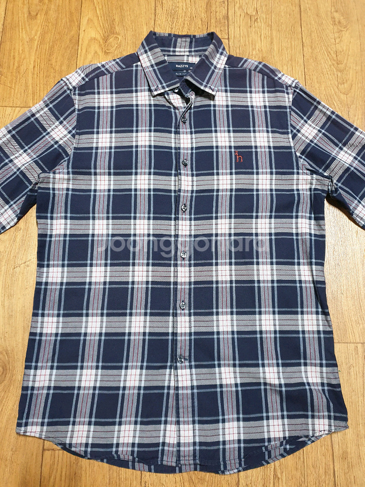 1187 헤지스 체크 남방셔츠 100 사이즈입니다--5