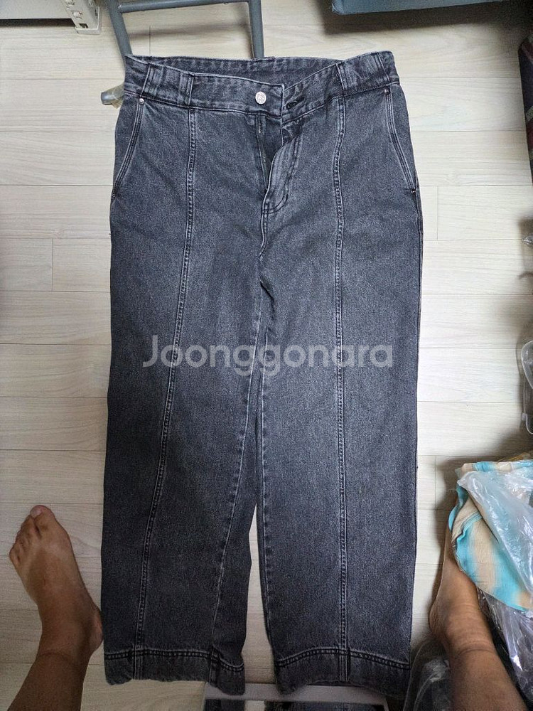 시스템옴므 정품 와이드 데님 청바지 32-34사이즈--0
