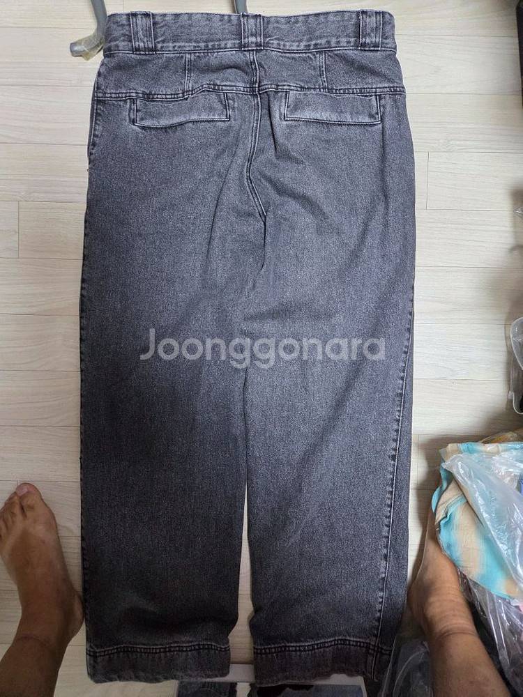 시스템옴므 정품 와이드 데님 청바지 32-34사이즈--5