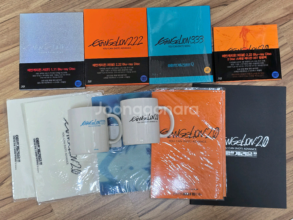 에반게리온 신극장판 서,파,큐 블루레이 및 굿즈 포스터 세트--0