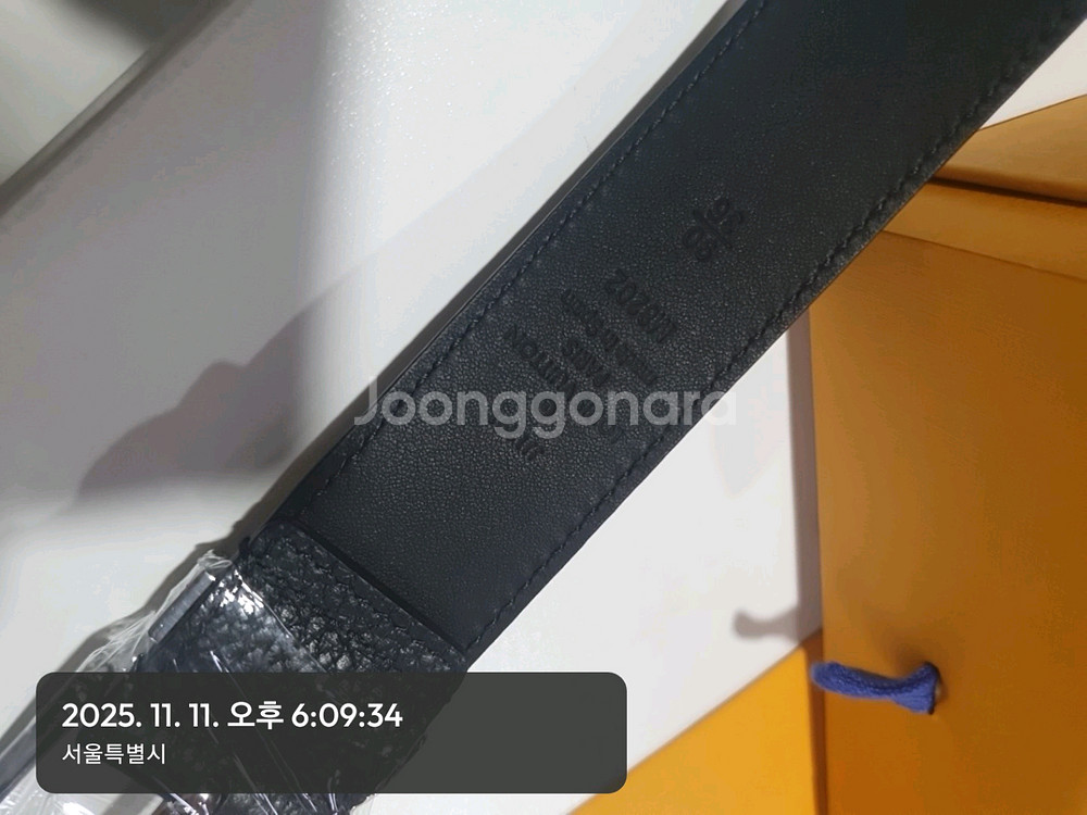 루이비통 LV 퐁뇌프 가죽 벨트--3