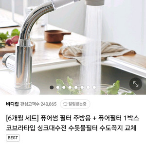 바디럽 주방용 퓨어필터 (코브라타입)