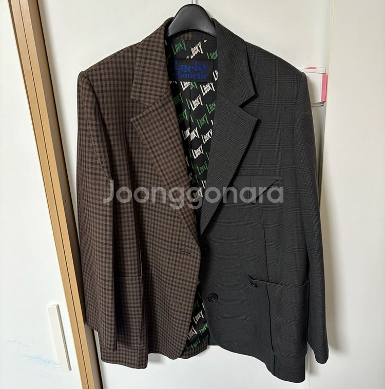 럭키슈에뜨 체크 자켓 36--2