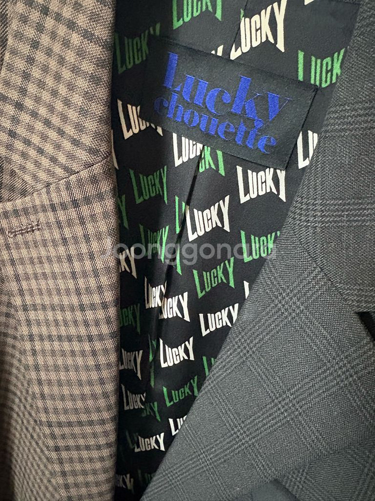 럭키슈에뜨 체크 자켓 36--4