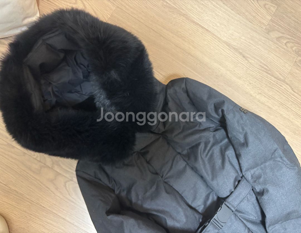 미착용 코오롱 프리미엄 울 스노우문 90 벨트 롱패딩 안타티카--1