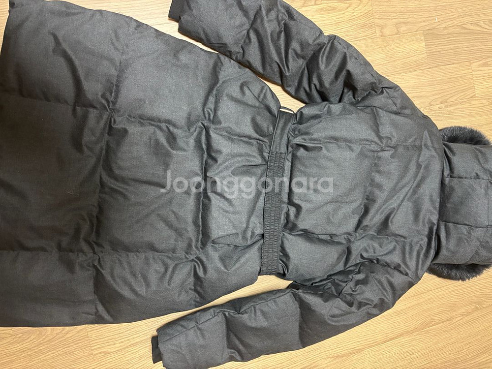 미착용 코오롱 프리미엄 울 스노우문 90 벨트 롱패딩 안타티카--3