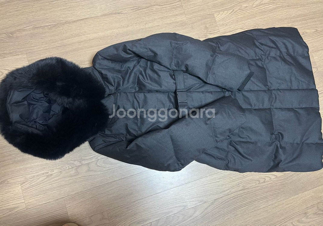 미착용 코오롱 프리미엄 울 스노우문 90 벨트 롱패딩 안타티카--2