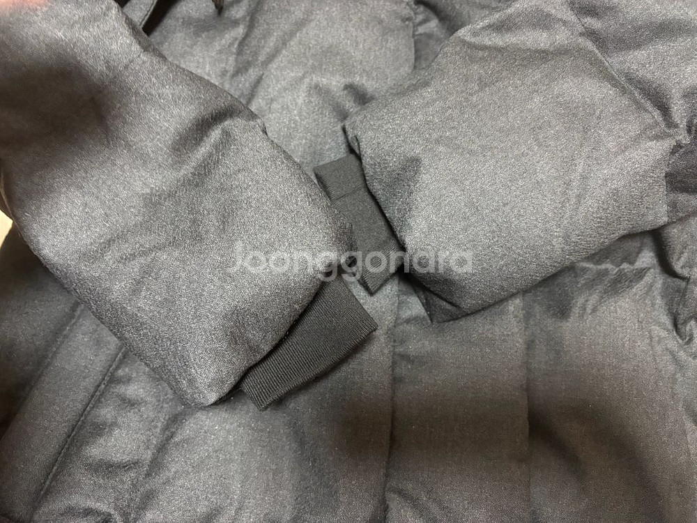 미착용 코오롱 프리미엄 울 스노우문 90 벨트 롱패딩 안타티카--7