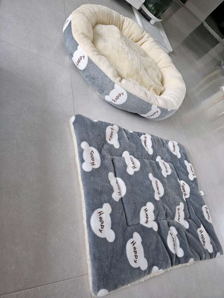 펫집 침대 + 쿠션 세트--1