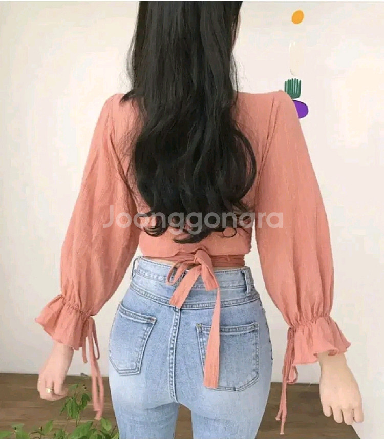 프릴 랩 블라우스 핑크 와인색 소녀나라 리본 브이넥 레이스 분홍 하객룩 셔츠--2