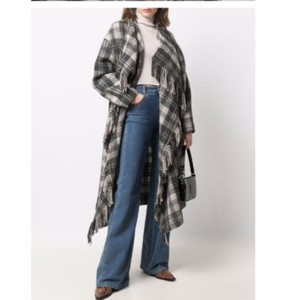 이자벨마랑 에뚜왈 프린지 디테일 머플러 코트 36 사이즈 새상품 정품