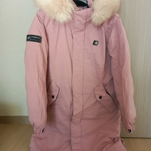 뉴발란스 핑크색 구스다운 롱패딩 155사이즈