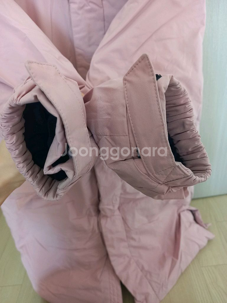 뉴발란스 핑크색 구스다운 롱패딩 155사이즈--4