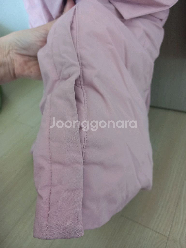 뉴발란스 핑크색 구스다운 롱패딩 155사이즈--5