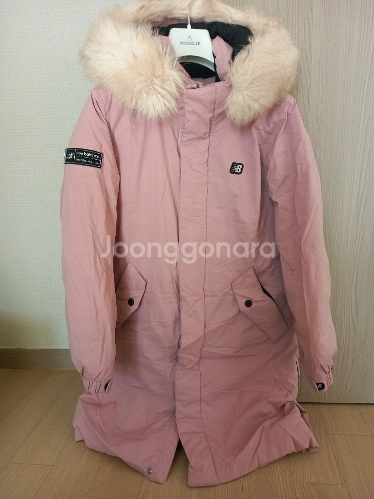 뉴발란스 핑크색 구스다운 롱패딩 155사이즈--9
