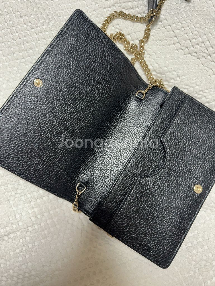 구찌 598211 GG인터로킹 블랙 소호체인 크로스백--2