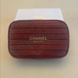 샤넬 뷰티 홀리데이 트위드 파우치 국문택 박스 새상품