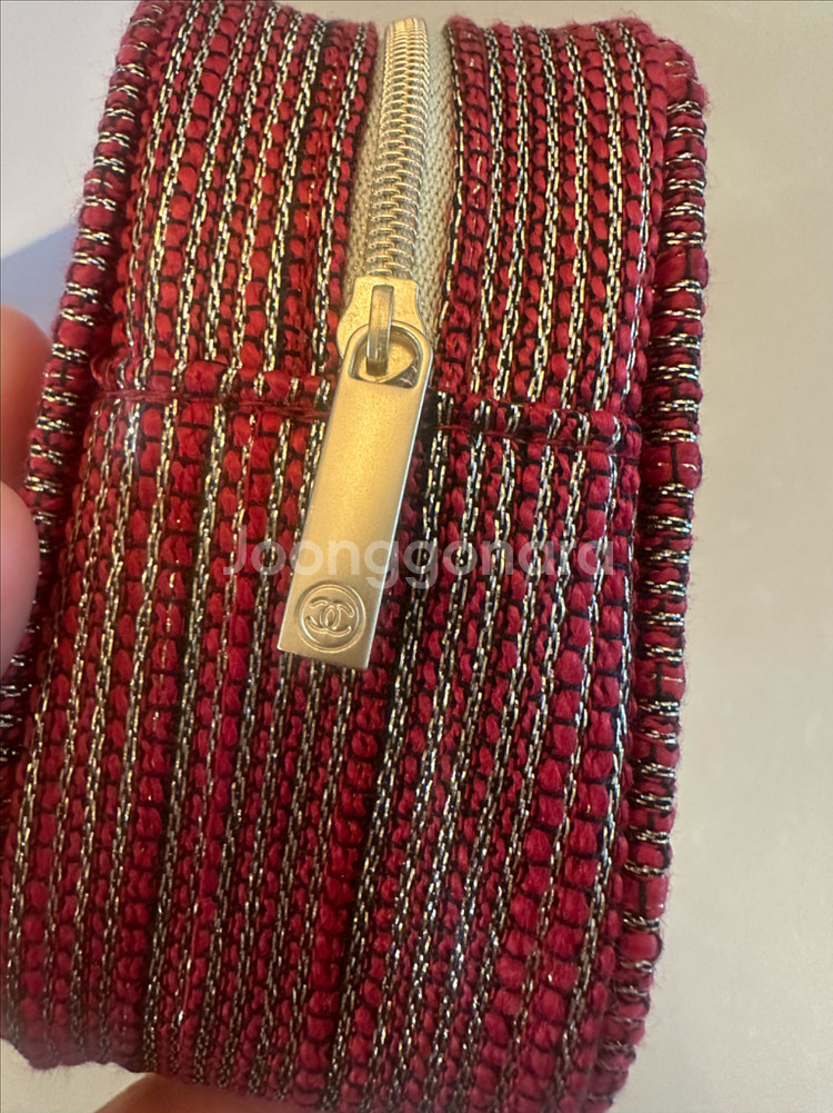 샤넬 뷰티 홀리데이 트위드 파우치 국문택 박스 새상품--2