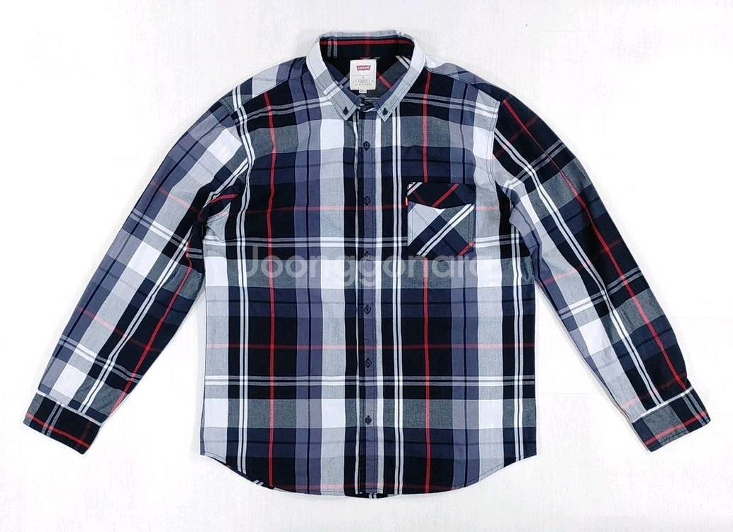 리바이스 버튼다운 체크셔츠 XL--9