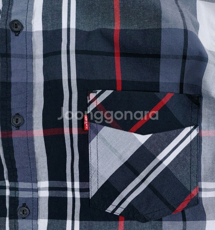 리바이스 버튼다운 체크셔츠 XL--11