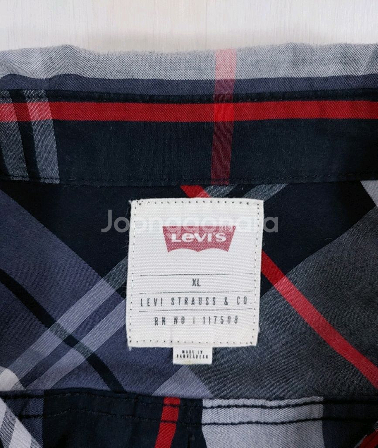 리바이스 버튼다운 체크셔츠 XL--16