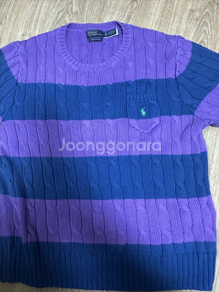 폴로 랄프로렌 피마코튼 케이블 니트 XL--0