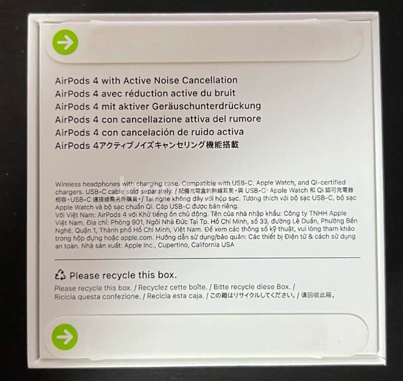 에어팟 4세대 노캔 O 미개봉--1