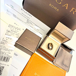 불가리 비제로원 B.zero1 2밴드 링 (핑크골드+블랙 세라믹 / 사이즈 65)