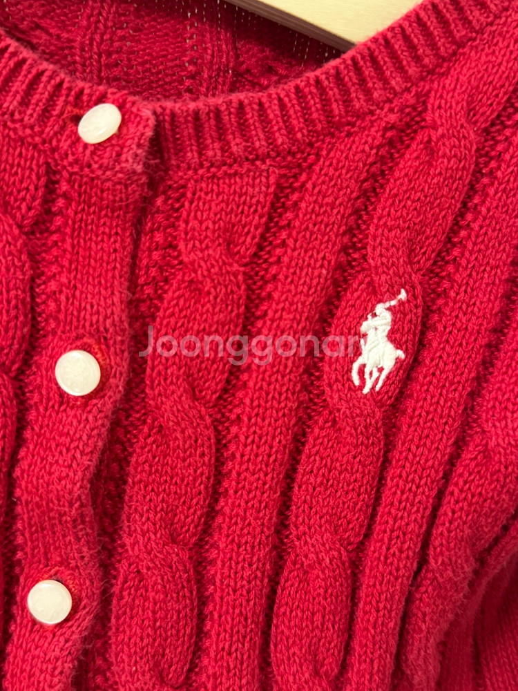 폴로 랄프로렌 아동 케이블 니트 가디건(12m)--1