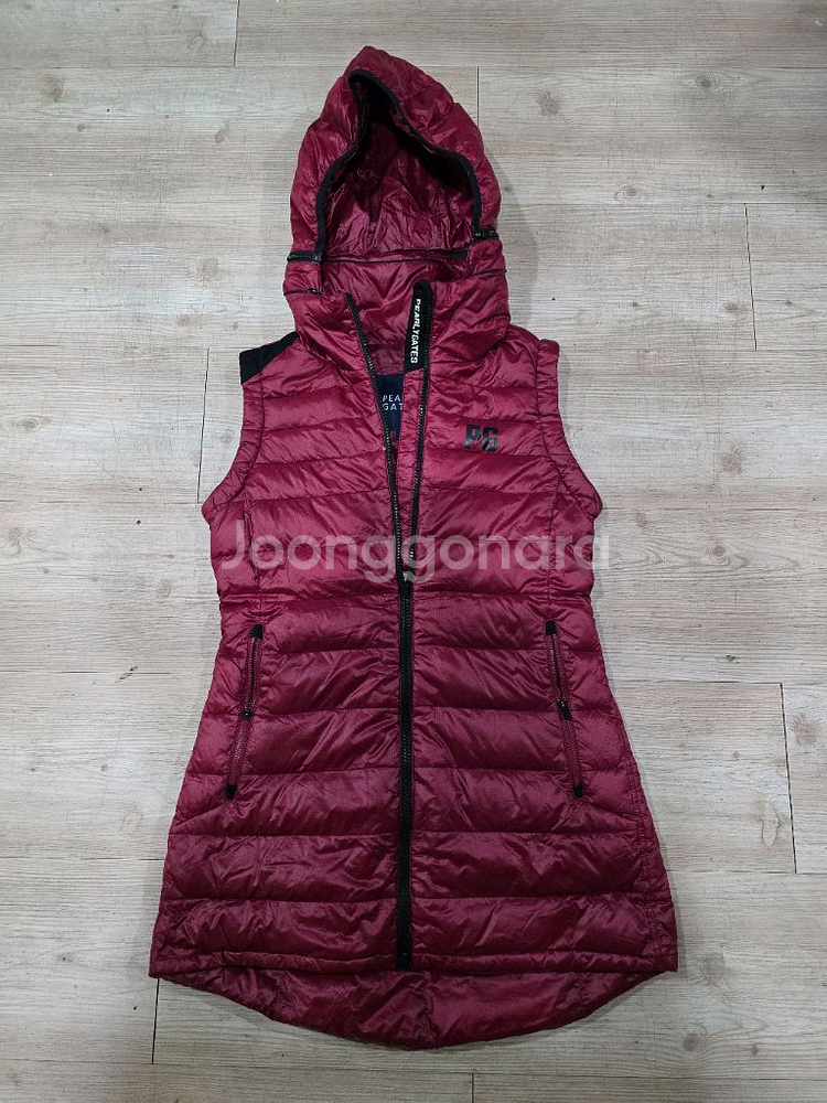 파리게이츠 정품 골프 구스다운 롱 베스트 패딩 0사이즈 85--0