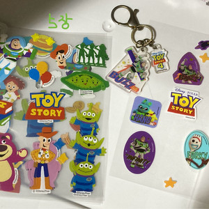 토이스토리 스티커 + 버즈 아크릴 키링