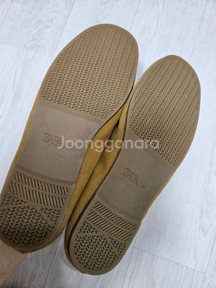 자라 zara 메리제인 플랫슈즈 머스타드 단화 구두 신발 37 240 새상품 편의점 반값 택포 22000원--2