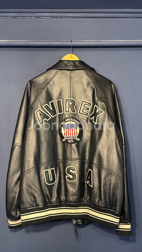 아비렉스 레더 바시티 자켓--0