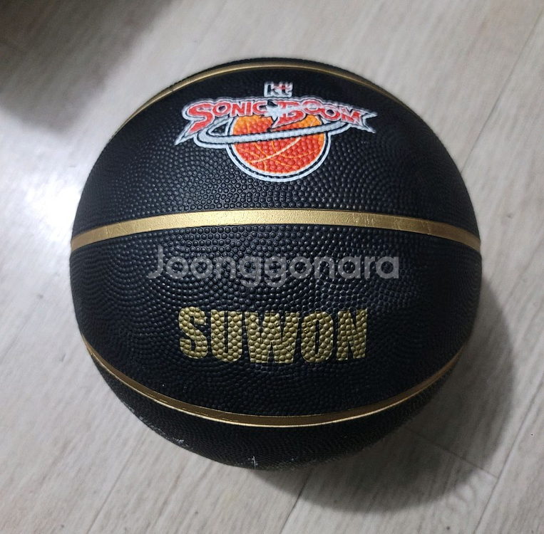 KT 소닉붐 수원 농구공 블랙(싸인볼)--0