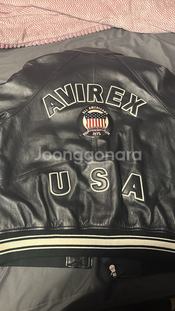 아비렉스 레더 바시티 자켓--5