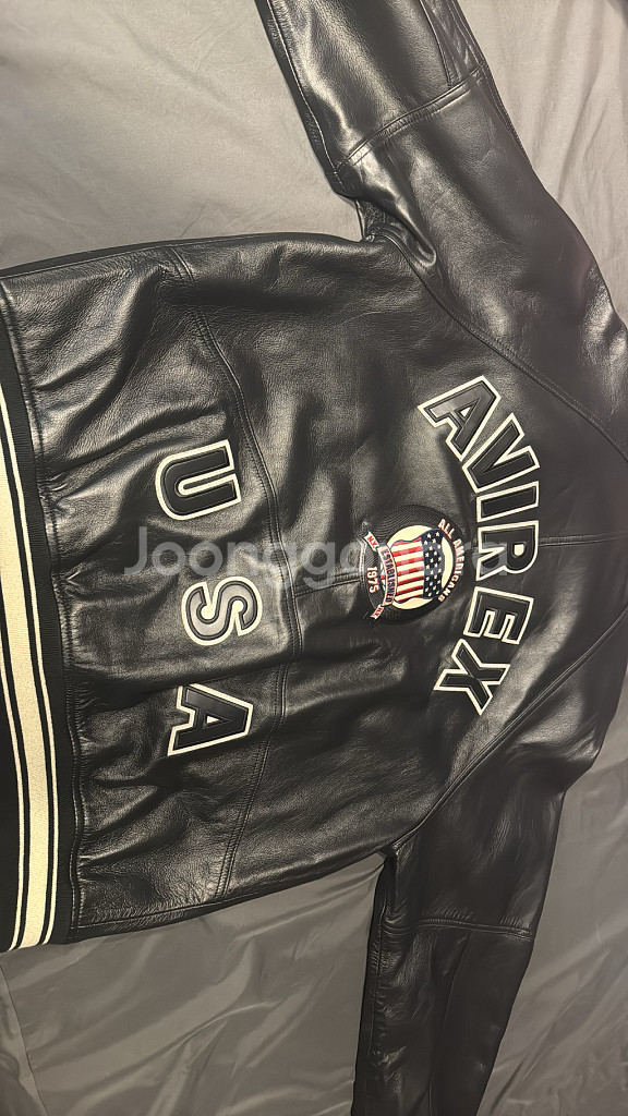 아비렉스 레더 바시티 자켓--7