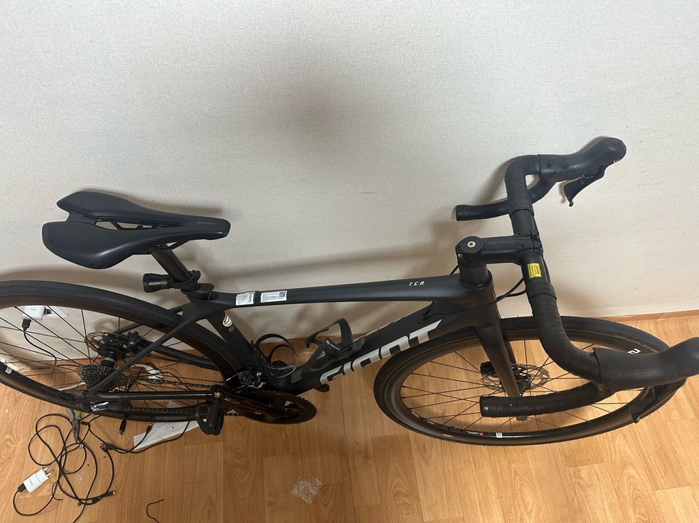 자이언트 tcr 어드밴스1 디스크 카본휠셋 세팅 급처 이미지