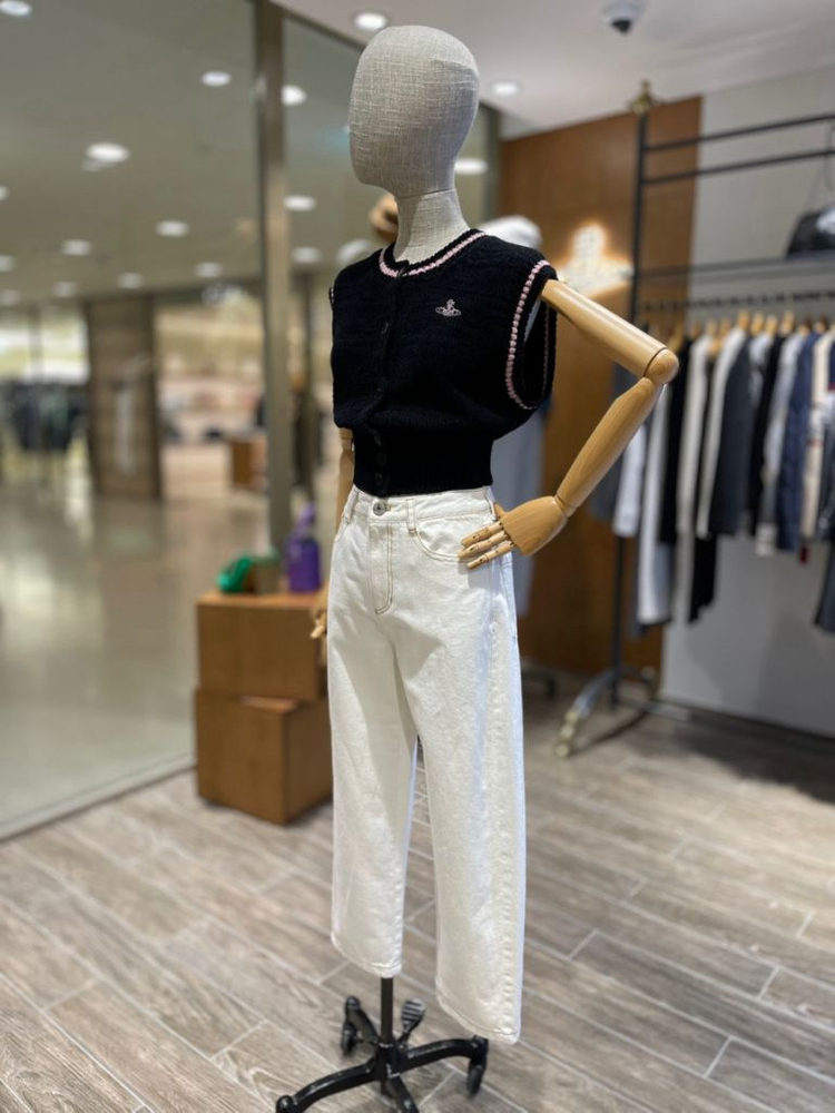 비비안웨스트우드 슬림 배기핏 데님 팬츠--0