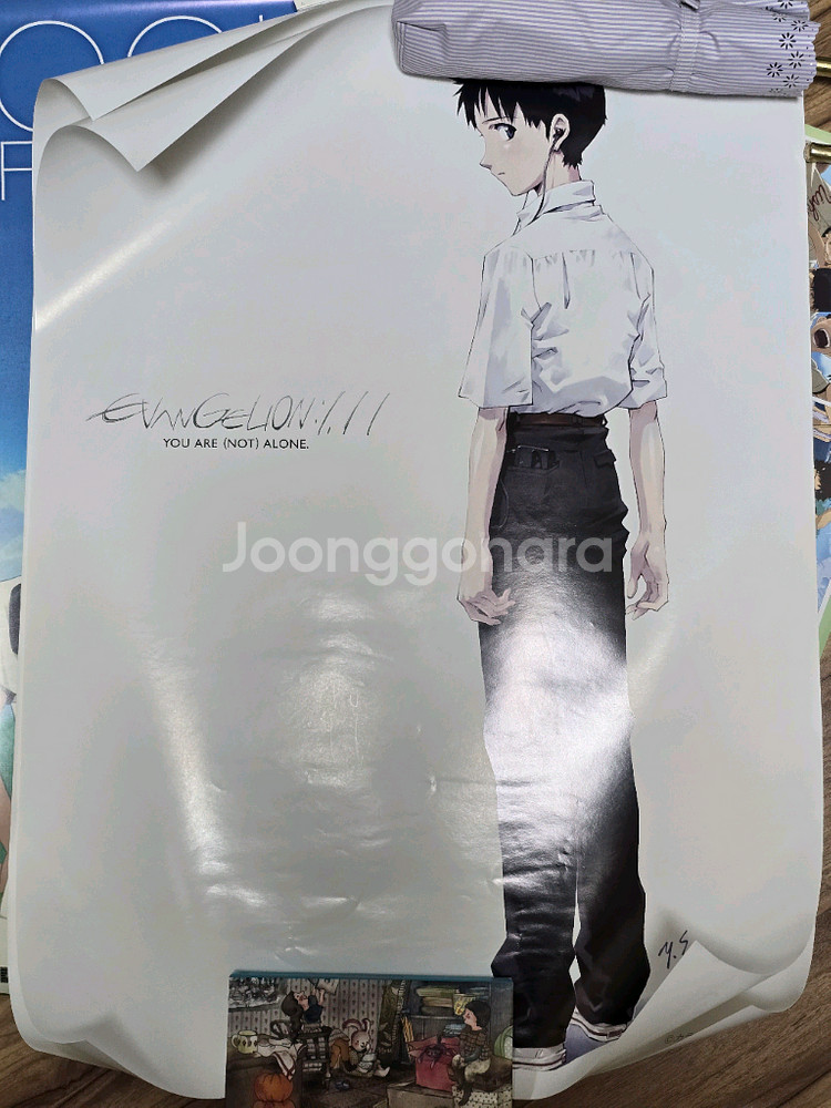 에반게리온 신극장판 서,파,큐 블루레이 및 굿즈 포스터 세트--3