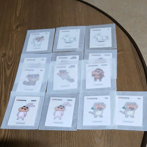 무료배송 짱구4탄 띠부씰 1개 선택 흰둥이 띠부씰 동물짱구