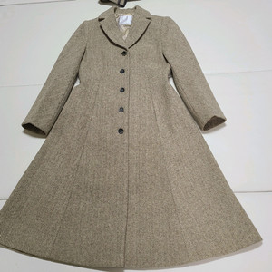 레네온 여성 헤링본 롱코트