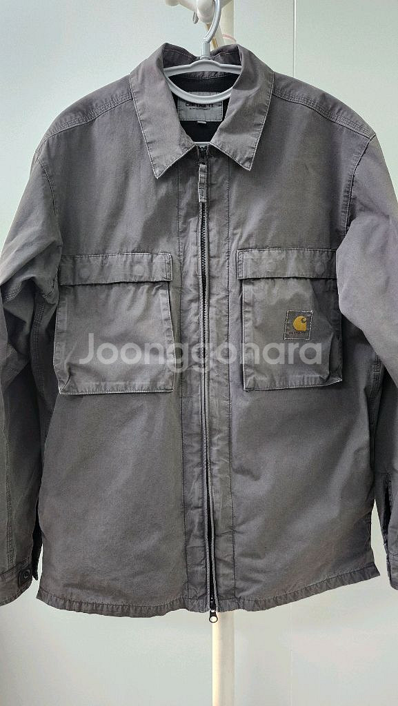 칼하트 kenard 가먼트다잉 셔츠 자켓 스톤그레이--0