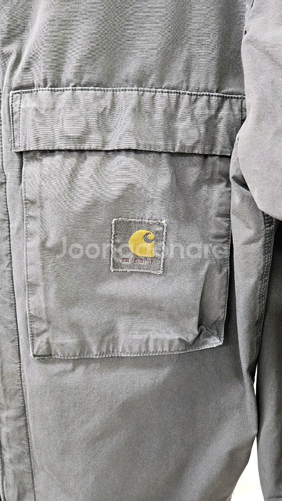 칼하트 kenard 가먼트다잉 셔츠 자켓 스톤그레이--2