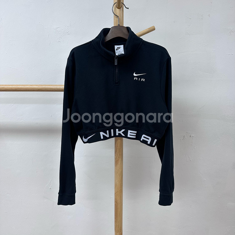 나이키 에어 여성 플리스 탑 크롭 반집업 M사이즈 J12--2