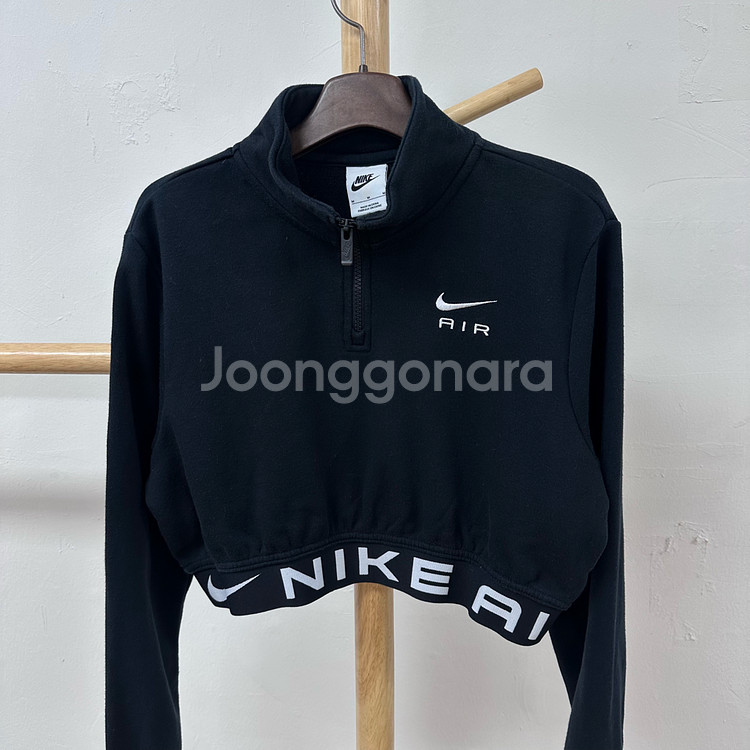 나이키 에어 여성 플리스 탑 크롭 반집업 M사이즈 J12--11